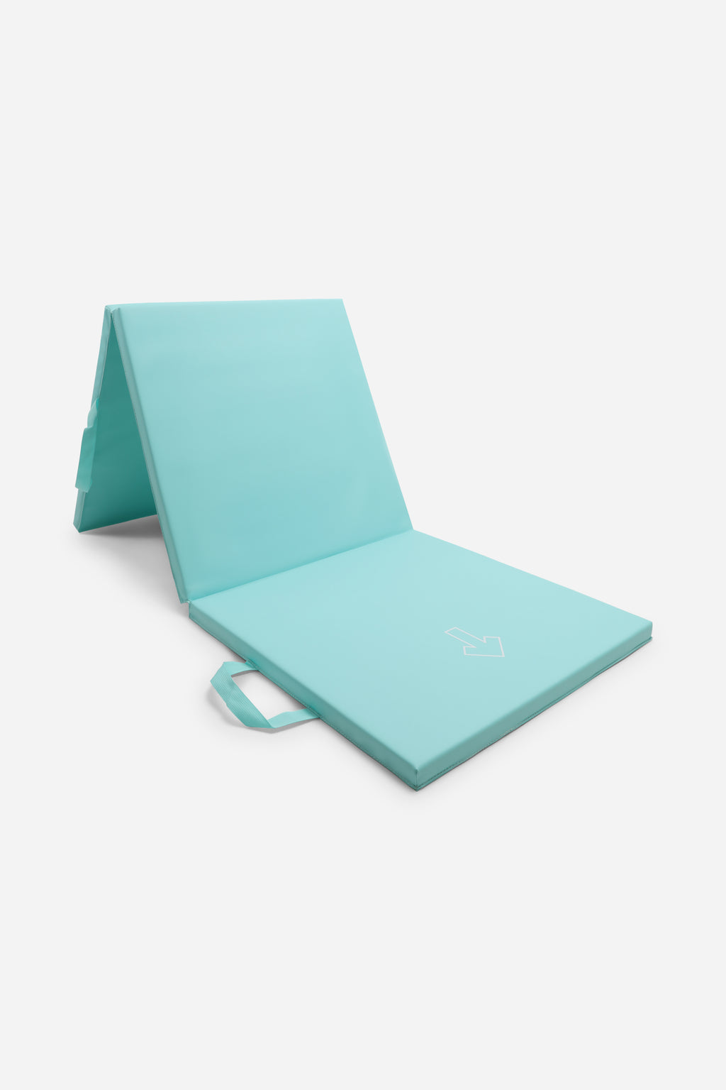 Northern Yoga Mat Tri-Folding Exercise Fitness Pilates Workout Non Slip 3 Panel Mat - Light Blue