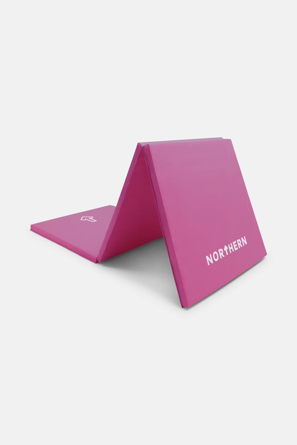 Northern Yoga Mat Tri-Folding Exercise Fitness Pilates Workout Non Slip 3 Panel Mat - Pink