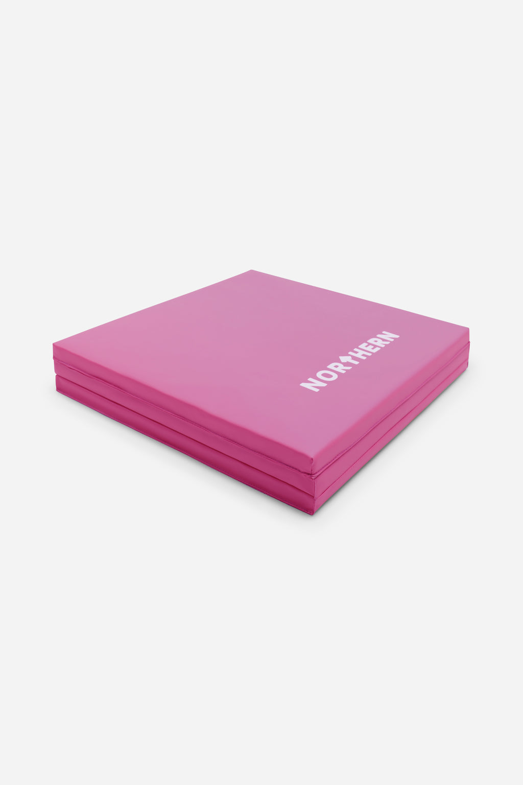 Northern Yoga Mat Tri-Folding Exercise Fitness Pilates Workout Non Slip 3 Panel Mat - Pink