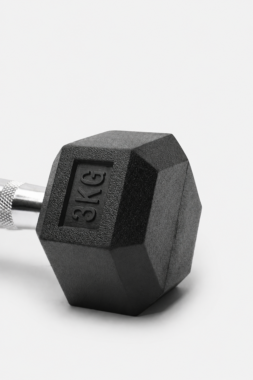Rubber Hex Dumbbells 13kg Close-up