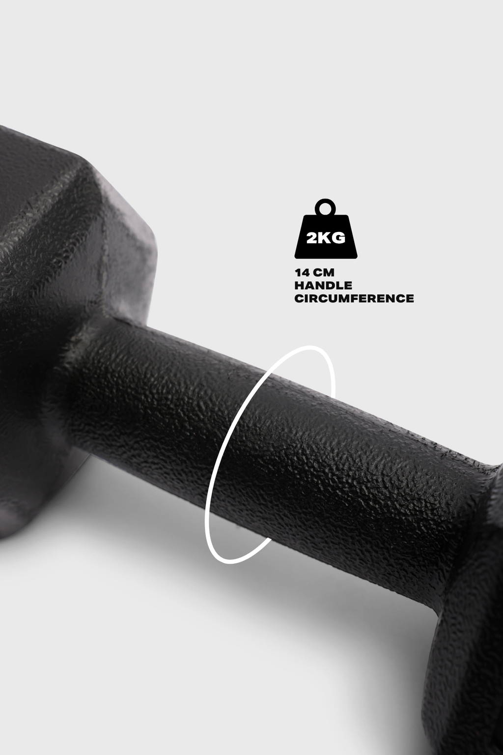 2kg Plastic Dumbbells Handle Circumference