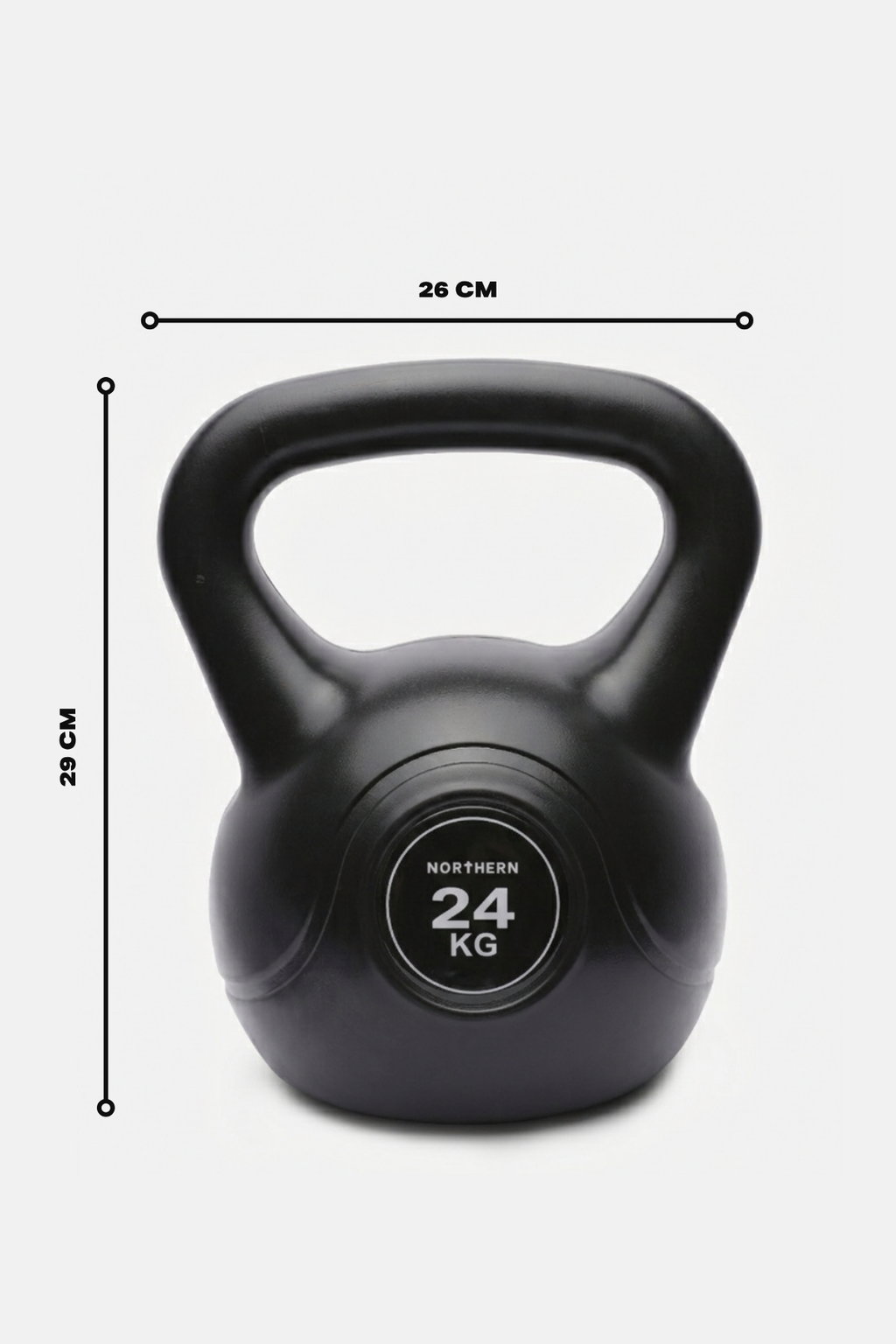 24kg Vinyl Kettlebell Dimensions