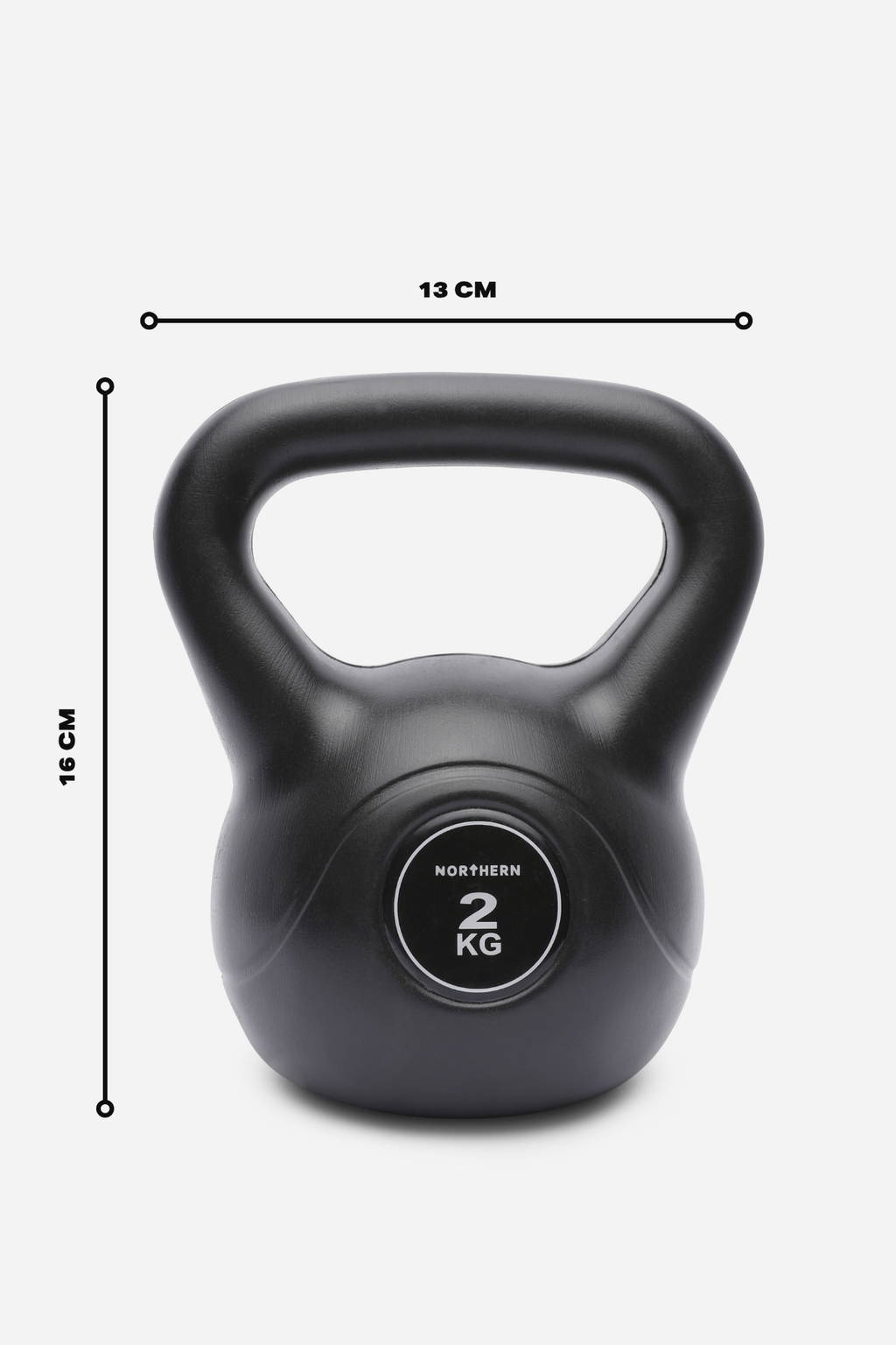 2kg Vinyl Kettlebell Dimensions