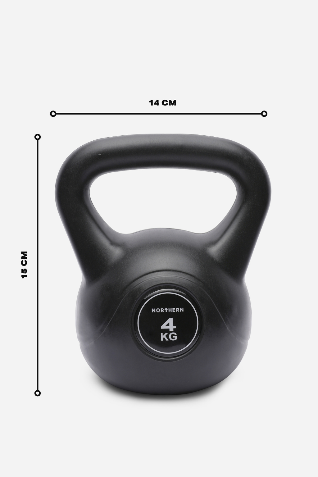 4kg Vinyl Kettlebell Dimensions