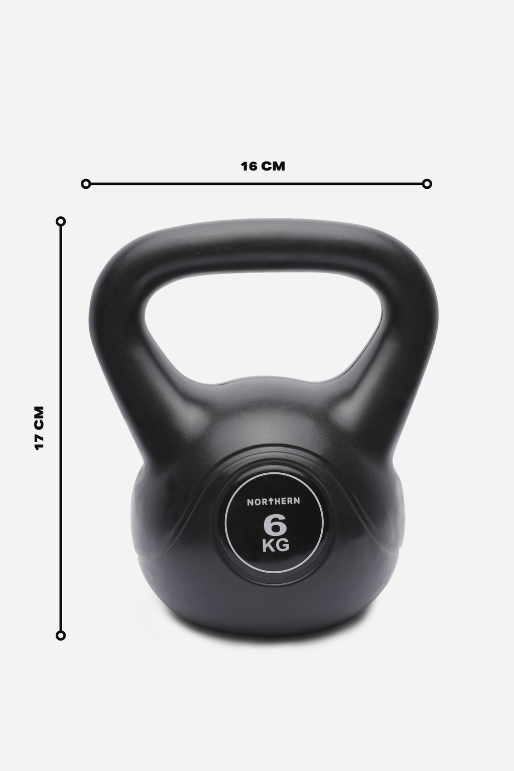 6kg Vinyl Kettlebell Dimensions