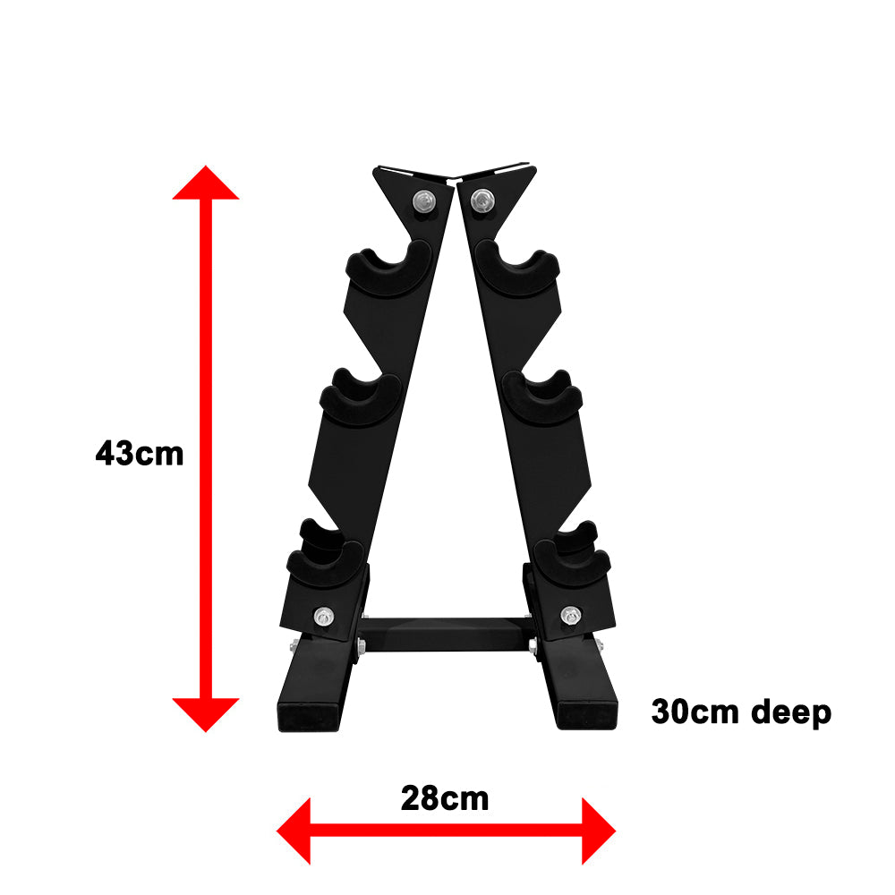 Northern Dumbbell A-Frame Storage Holder Rack Black